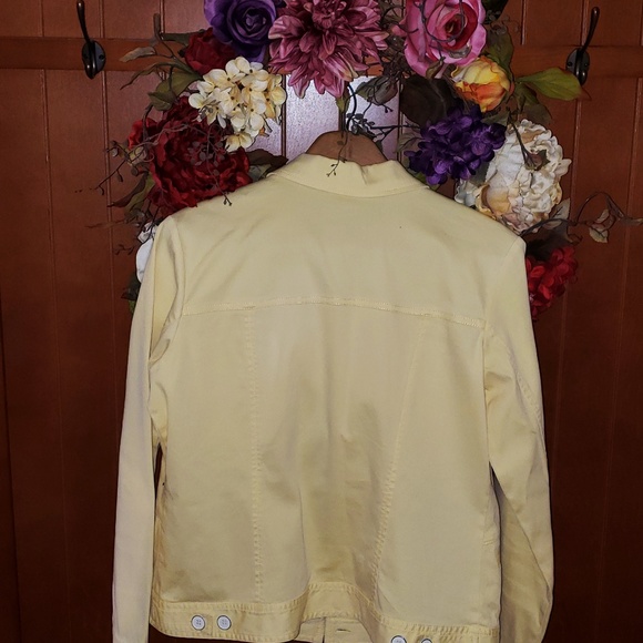 Yellow Cotton Weave Jacket - Picture 3 of 4
